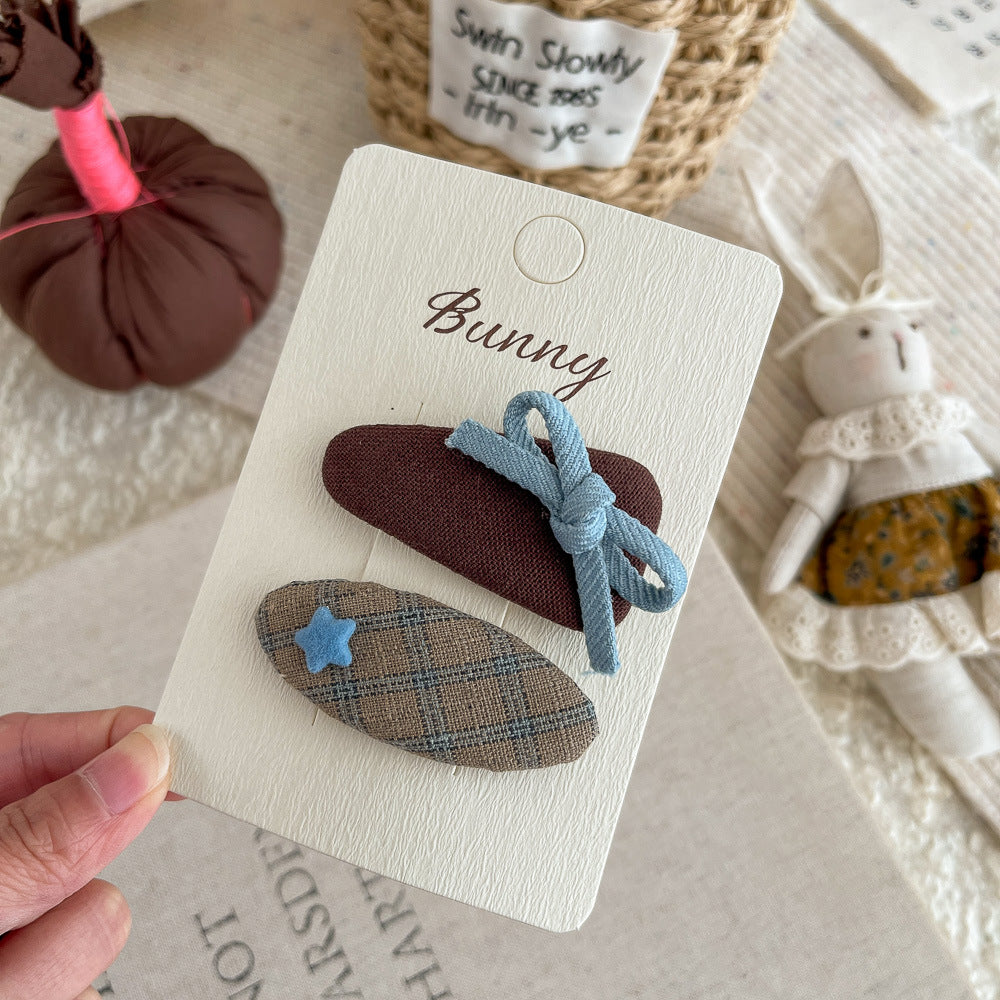 Blue Knot Star Hair Clip