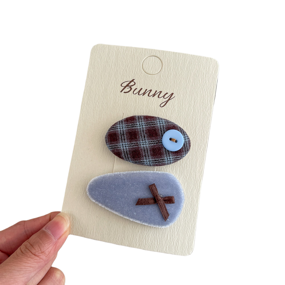 Coffee Knot Button Oval Hair Clip