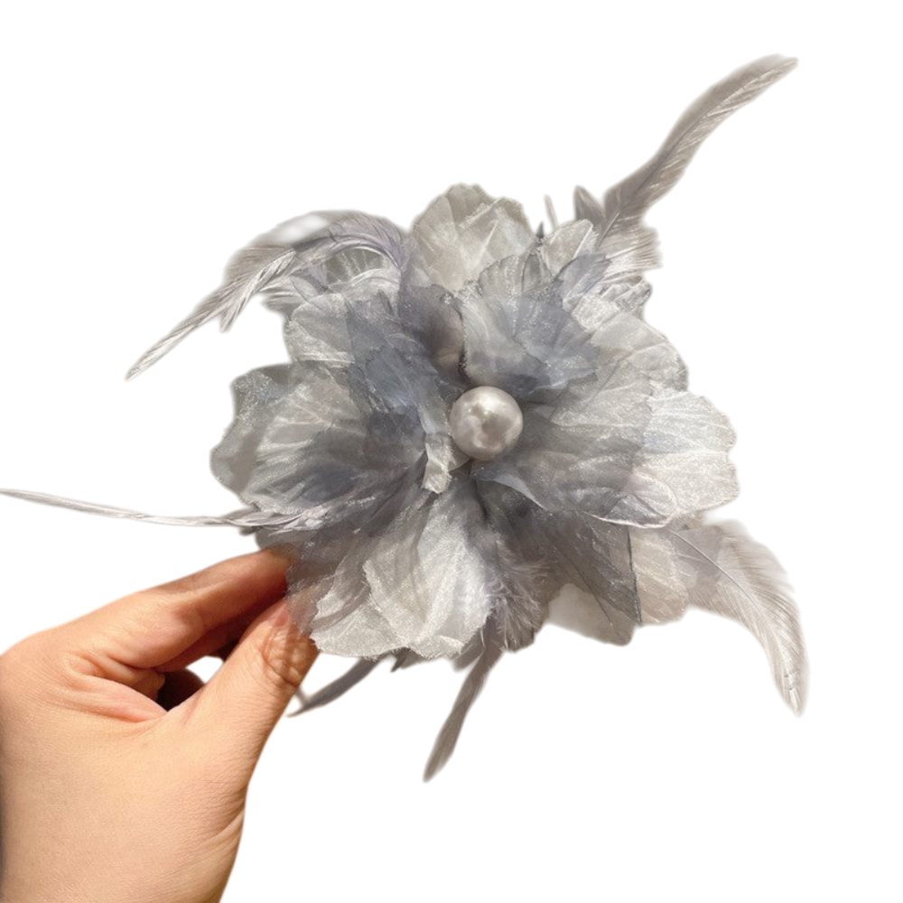 Elegant Feather Floral Hair Accessory