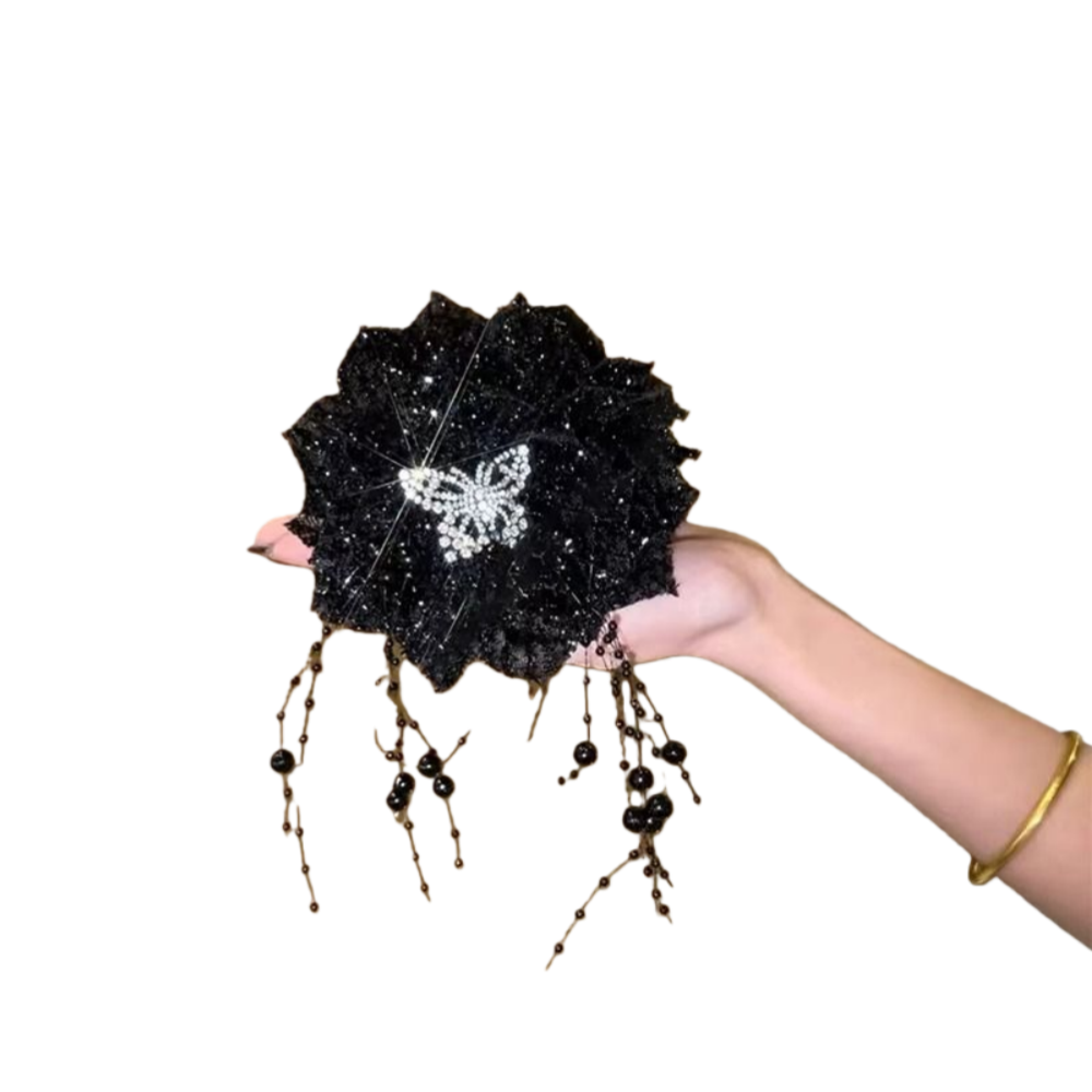 Luxury Pearl & Rhinestone Tassel Claw Clip – Volume-Boosting Shark Clamp