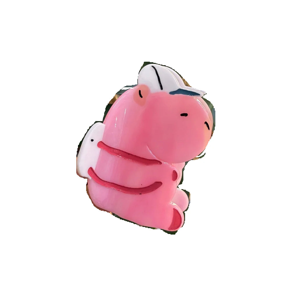 Pink Capybara Hair Clip – Cute Animal Hair Accessory