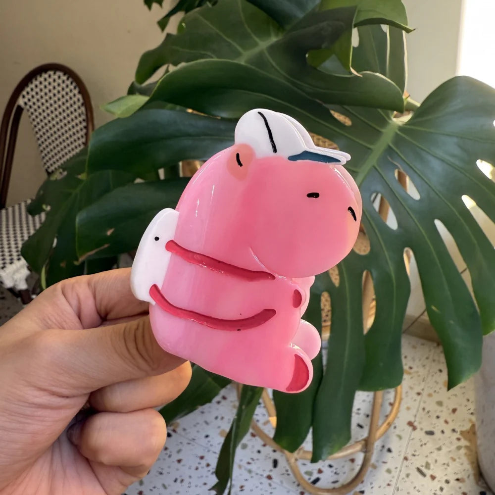 Pink Capybara Hair Clip – Cute Animal Hair Accessory