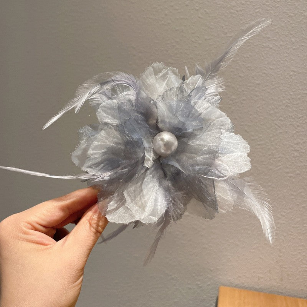 Elegant Feather Floral Hair Accessory