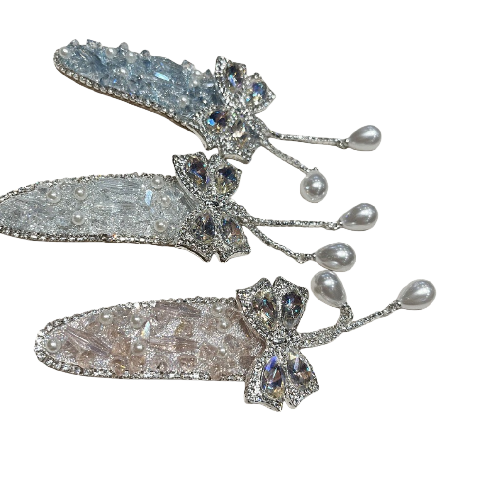 Rhinestone Tassel Hair Clip
