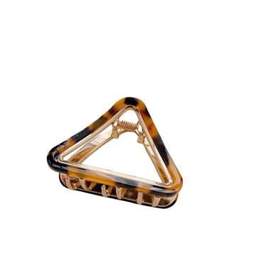 Acetate Triangle Hollow Metal Hair Claw – Medium