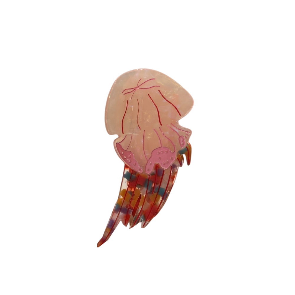 Translucent Pink Jellyfish Ocean Series Hair Clip