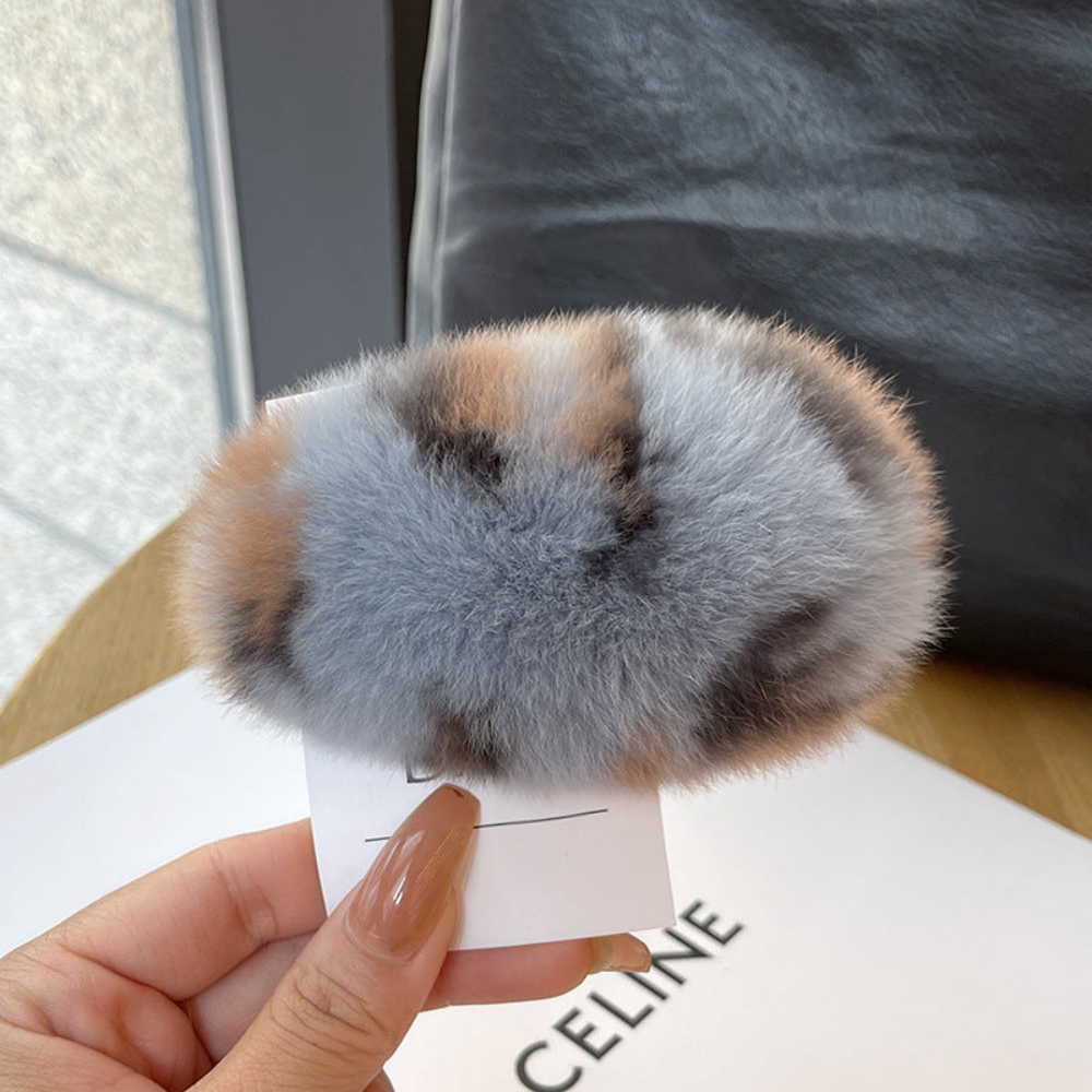 Cute Fluffy Rabbit Fur Hair Clip