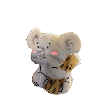Gray Koala Hair Clip