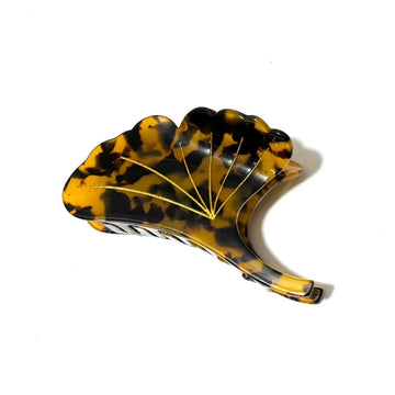Tortoiseshell Ginkgo Leaves Hair Claw