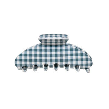 Big Effing Clip in Navy Gingham